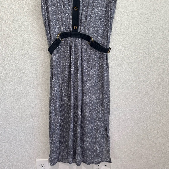 30. Tory Burch Womens 8 Runway Rampling Silk Sleeveless Dress Midi Equestrian - Picture 10 of 12